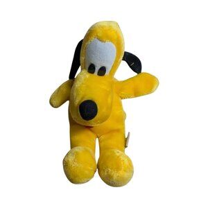 Vintage Disneyland Pluto puppet plush stuffed animal toy Yellow  14"